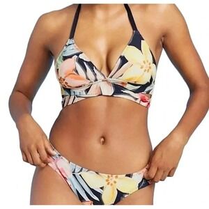 Kona Sol Timeless Garden Faux Wrap‎ Bikini 2pc Swimsuit, Medium